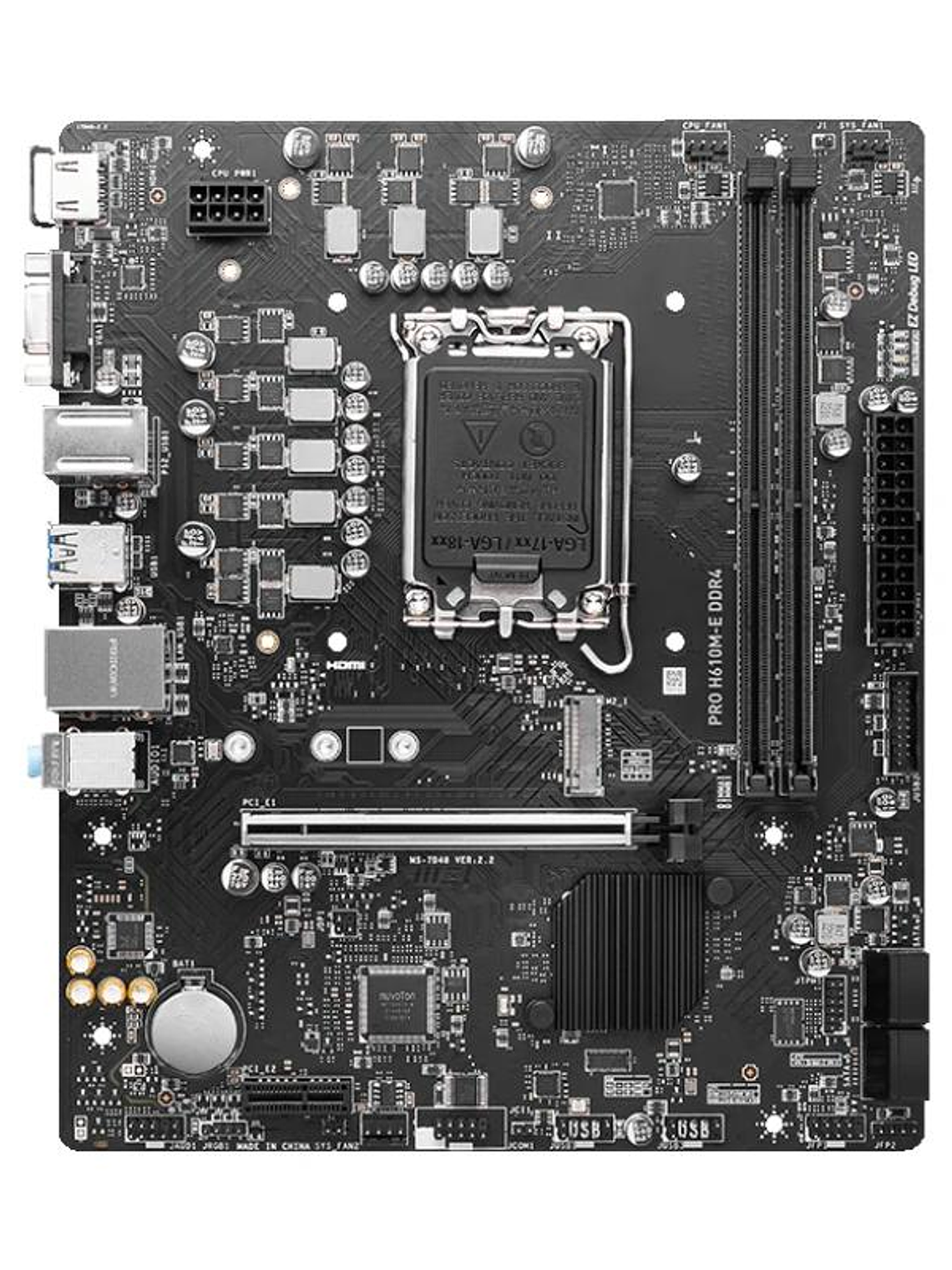 MSI Placa Base PRO H610M-E DDR4 mATX 1700 2