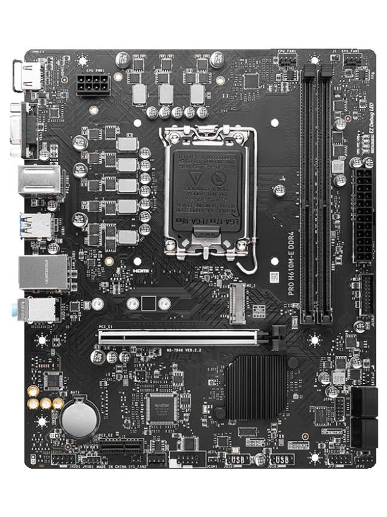 MSI Placa Base PRO H610M-E DDR4 mATX 1700 2