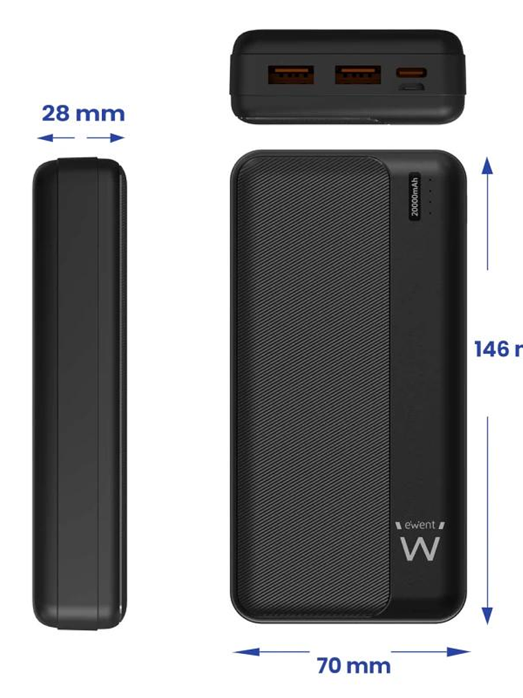 EWENT POWERBANK 20000mAh PD 22,5W 2