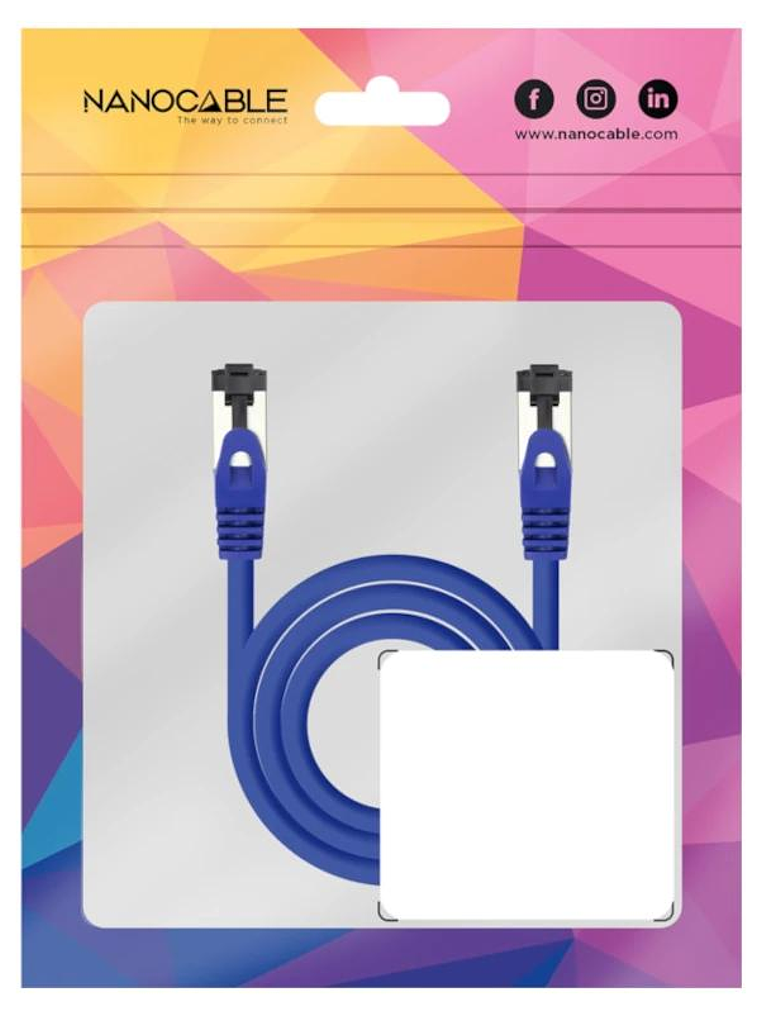 Nanocable Cable red Cat. 8.1 2GHZ SSTP Azul 0,25m 4