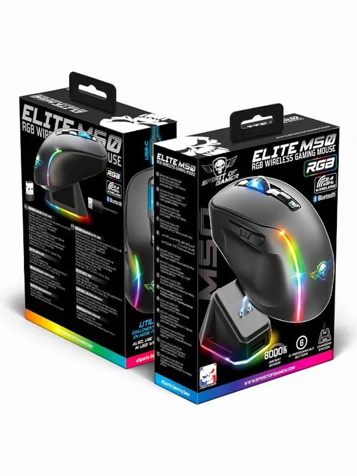 Spirit of Gamer Raton Inalambrico Elite M50 Negro 4