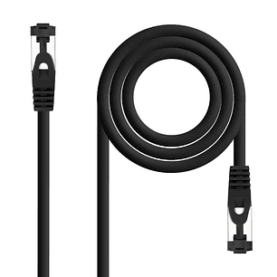 Nanocable Cable red Cat. 8.1 2GHZ SSTP Negro 0,30m