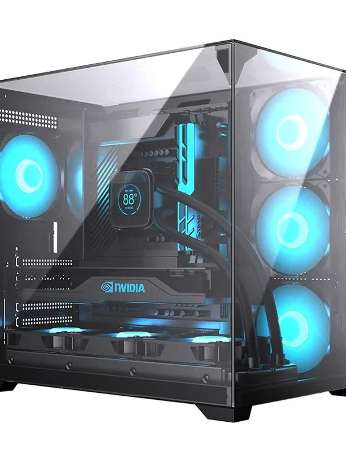 Hiditec Caja Atx Gaming Sky Black USB 3.1 TYPE-C 2