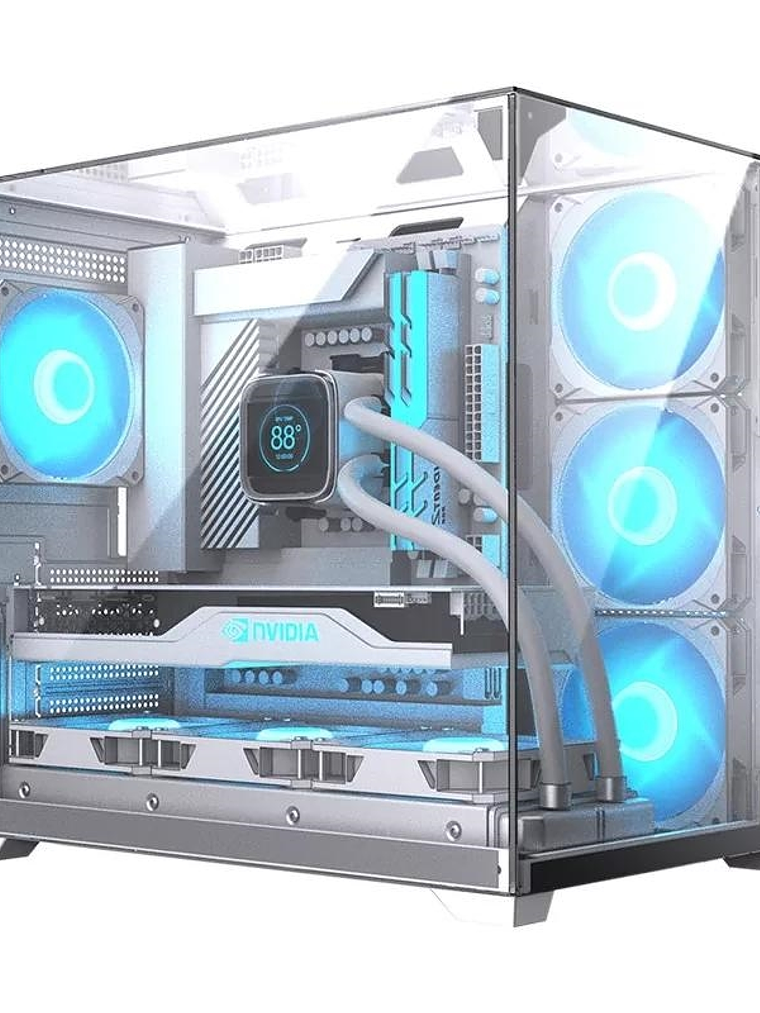 Hiditec Caja ATX Gaming Sky White USB 3.1 TYPE-C 1