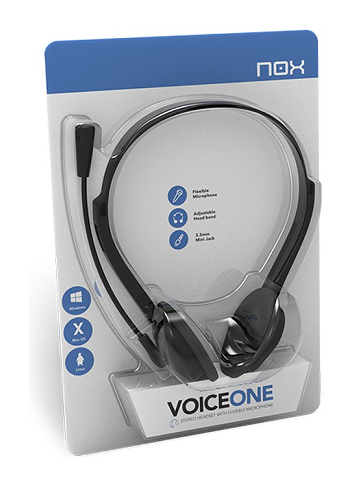 NOX Auricular Stereo con micro flex.VOICE ONE 4