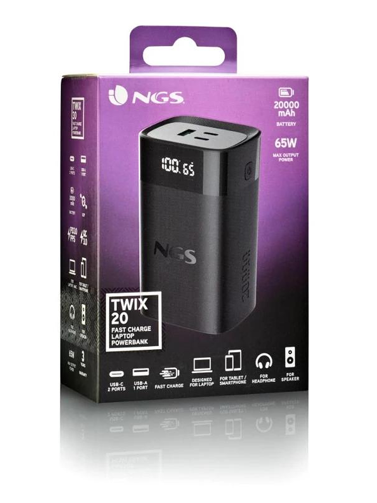 NGS BATERIA EXTERNA PORTATIL CARGA RAPIDA 65W 4