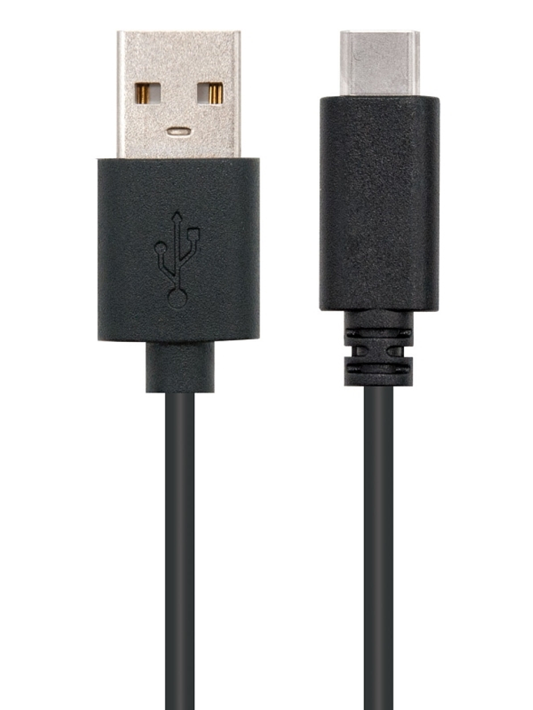 Nanocable Cable USB 2.0 3A Tipo USB-C/M-A/M 2 M 1