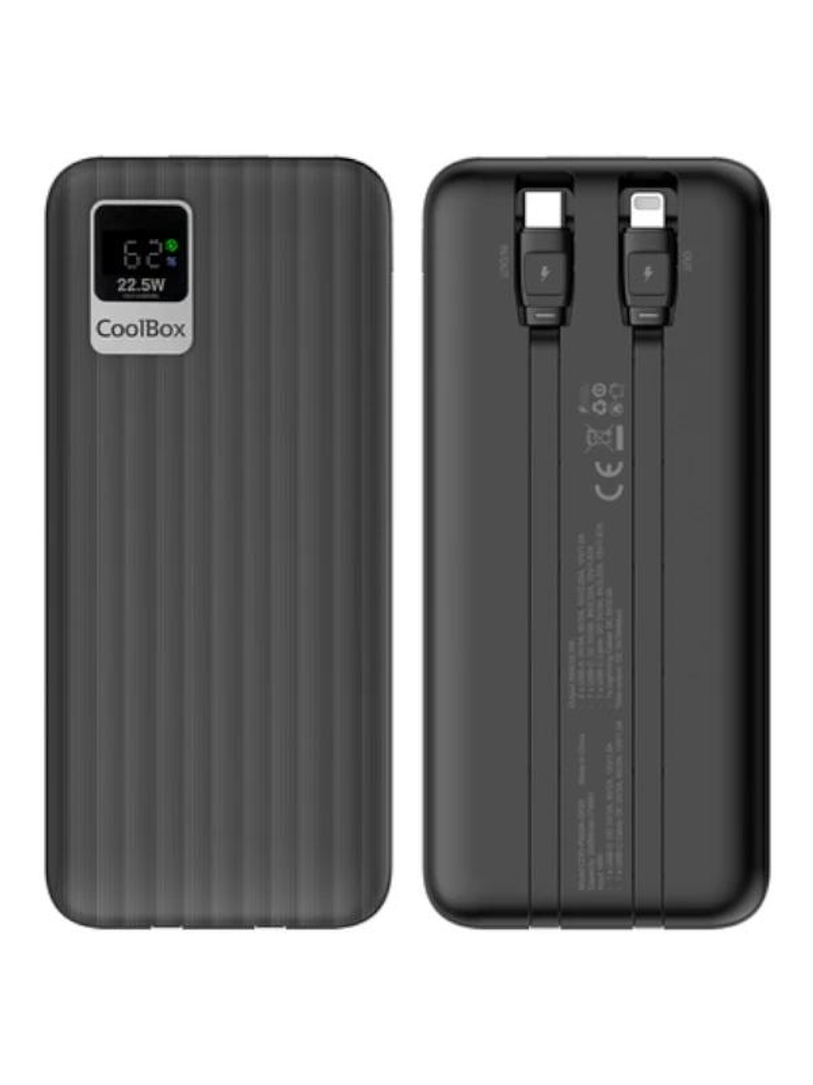 Coolbox PowerBank DP10 10000MAH LCD Negro Carg Ráp 1