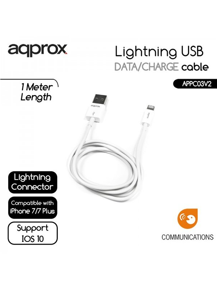 approx APPC03V2 Cable de datos/carga LIGHTNING/USB 2