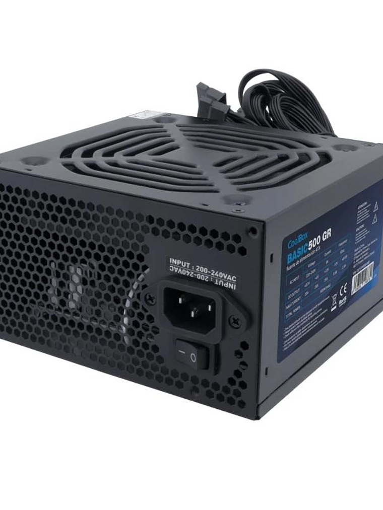 CoolBox Fuente.Alim 20+4 pin ATX BASIC 500W 2