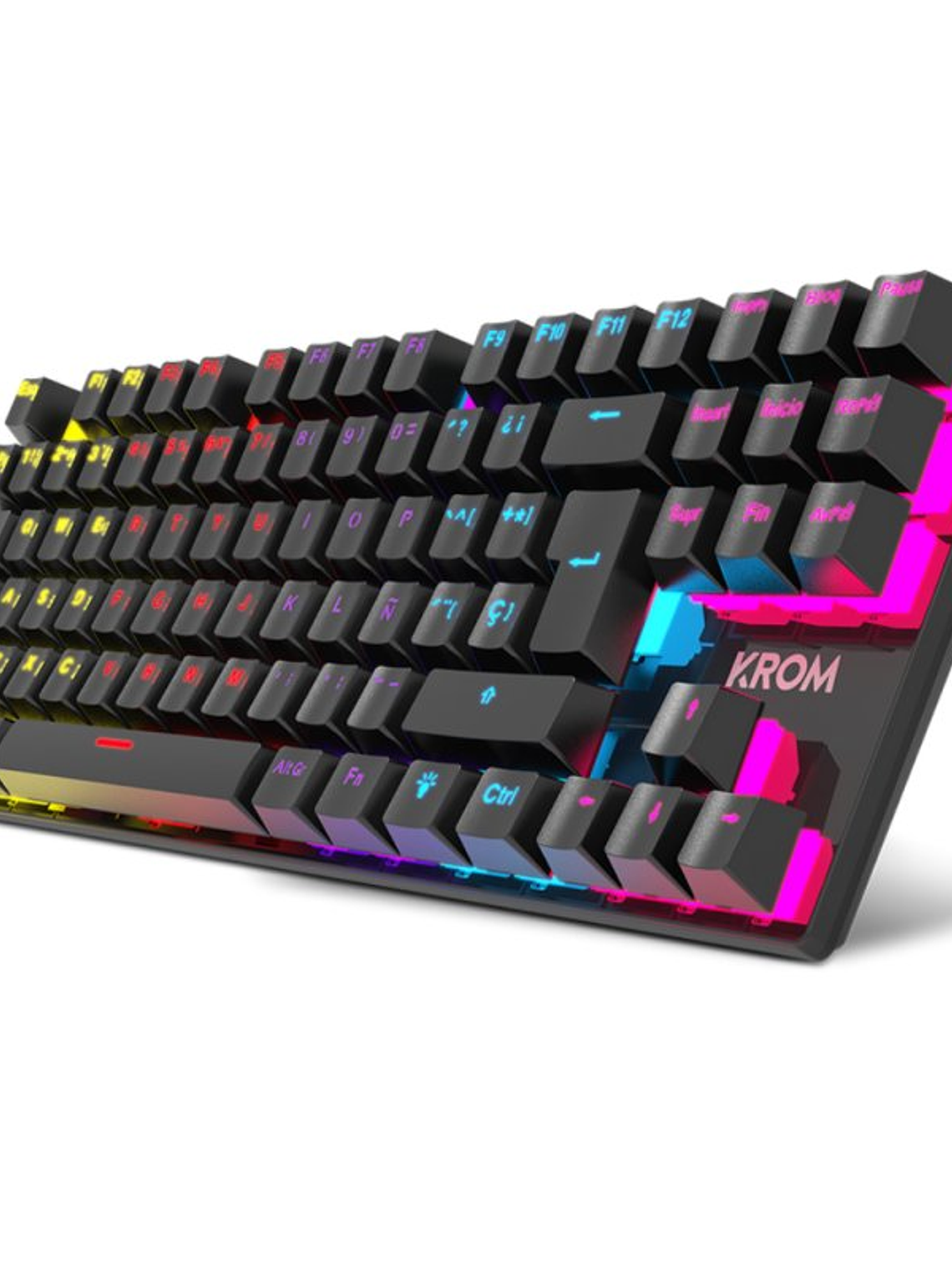 KROM Teclado Gaming NXKROMKASICTKL  TKL RAINBOW 3