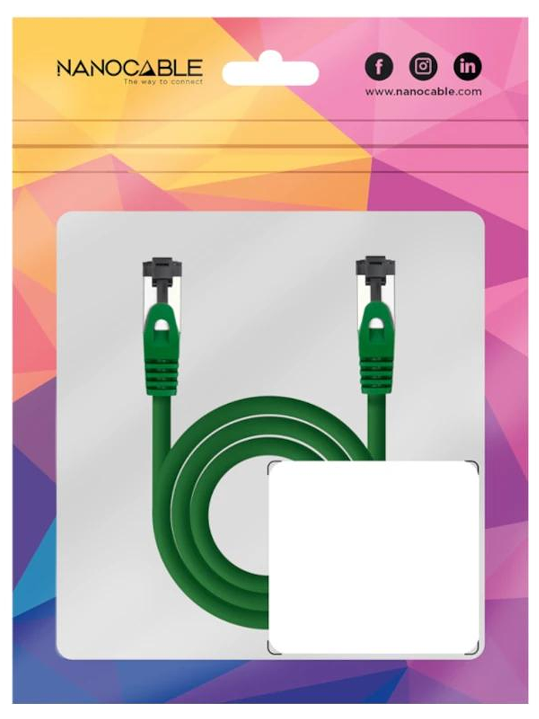 Nanocable Cable red Cat. 8.1 2GHZ SSTP Verde 2m 2