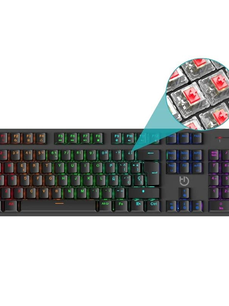 HIDITEC Teclado Gaming GK400 mecanico 1