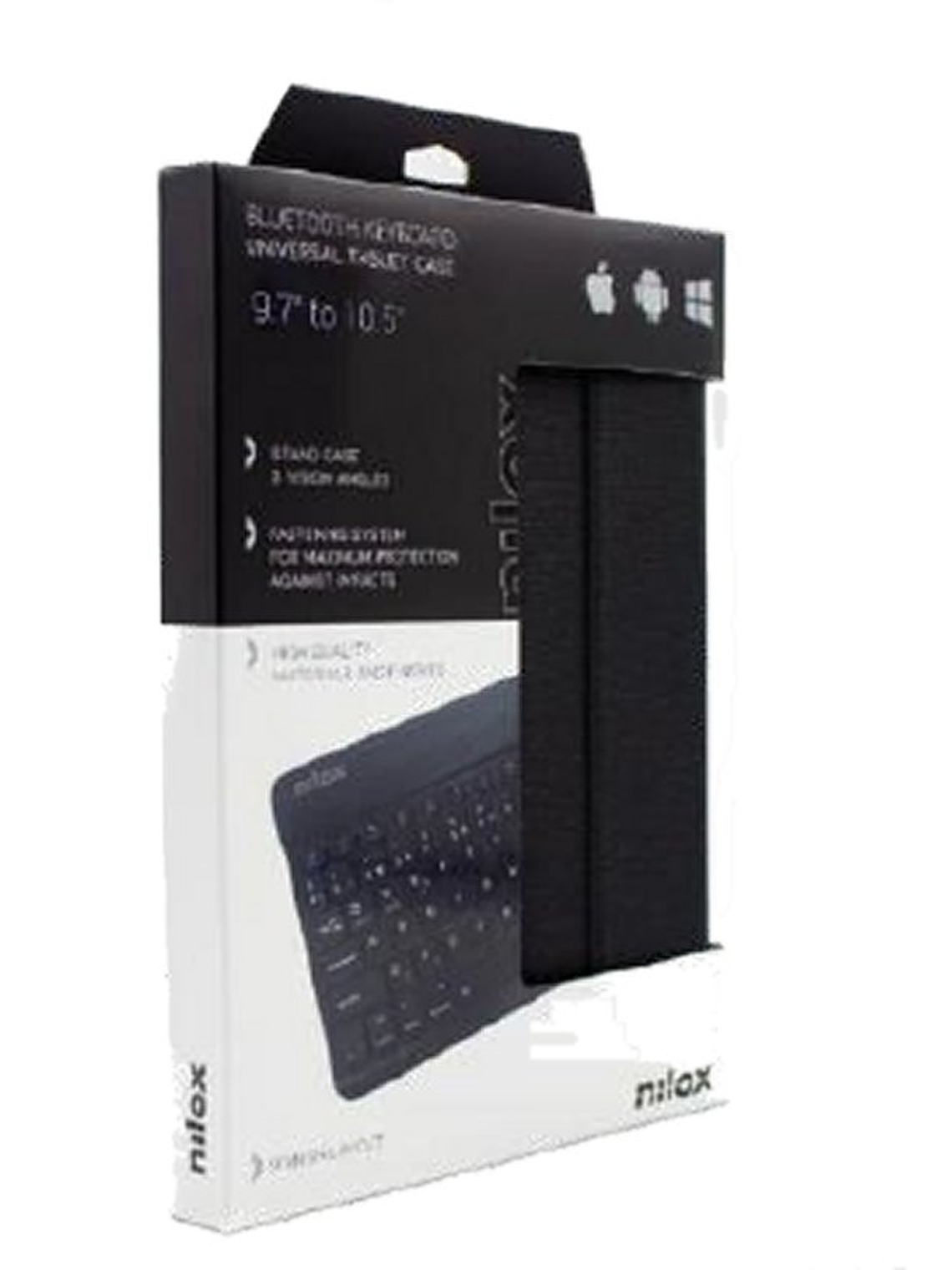 NILOX Funda tablet 9.7 a 10.5 teclado bt negro 4