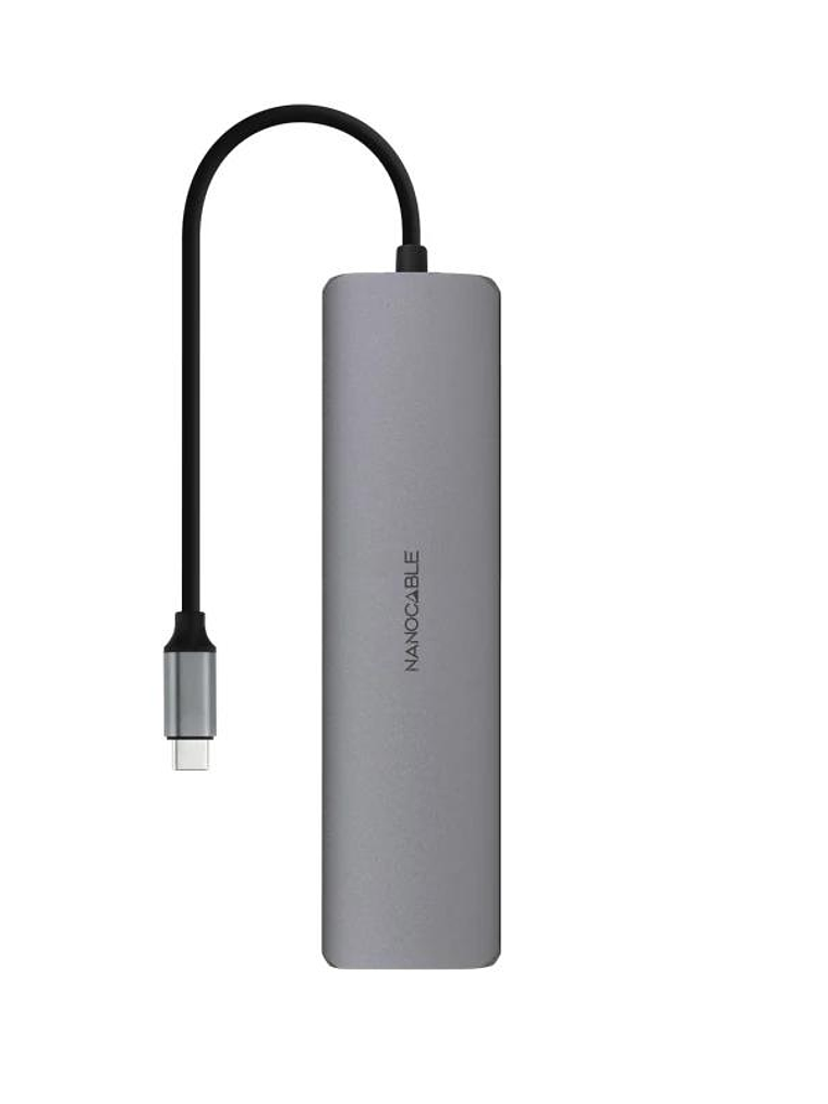Nanocable Hub 8en1 USB-A+USB-C+HDMI+USB-C PD+Jack 2