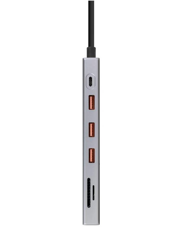 Nanocable Hub 12en1 USB-A/C+HDMI+DP+RJ45+TF+SD+AU 3