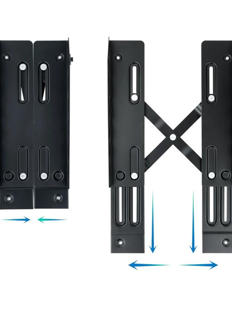 Tooq Soporte para CPU de suelo con ruedas negro 2