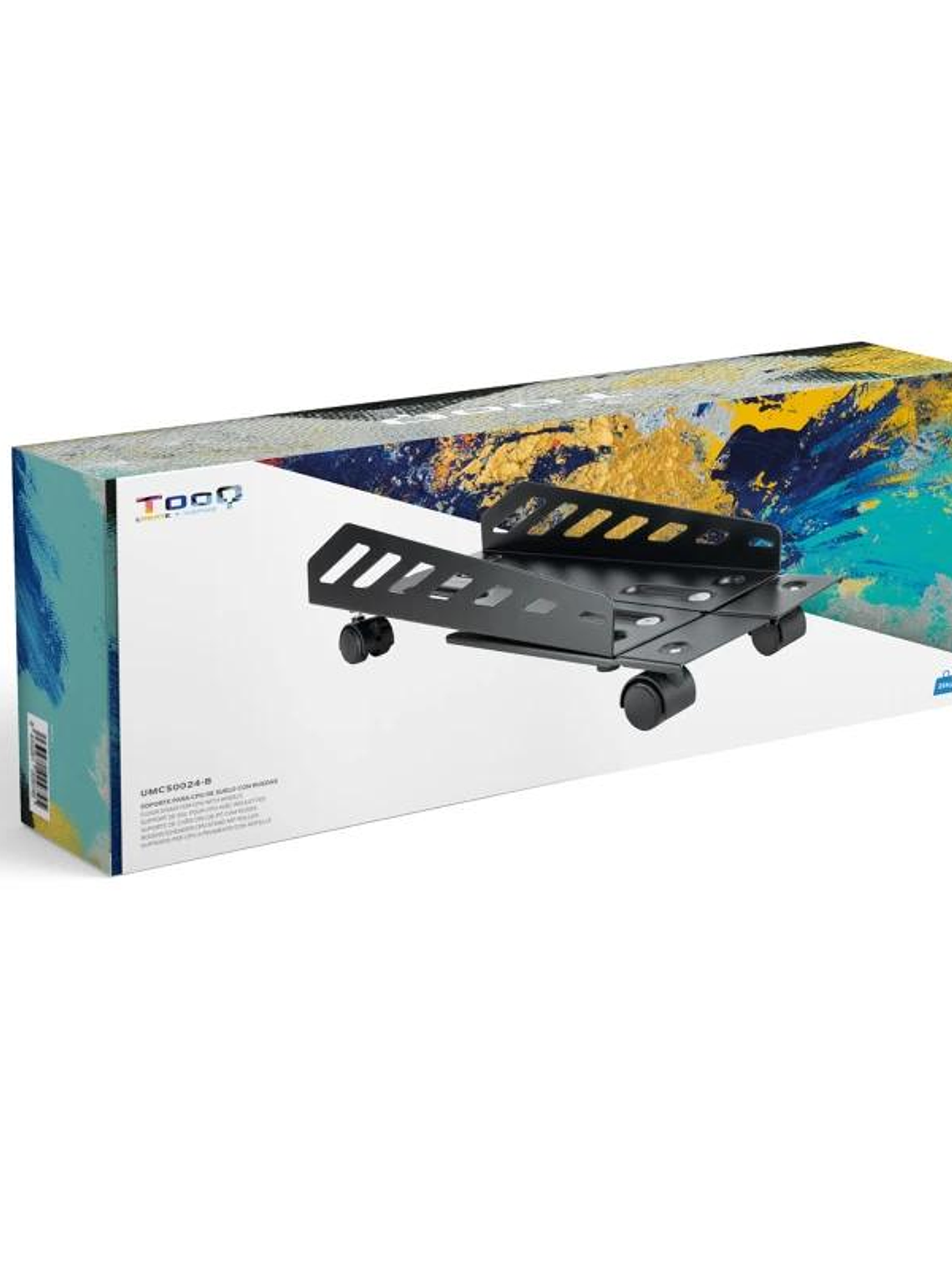 Tooq Soporte para CPU de suelo con ruedas negro 4