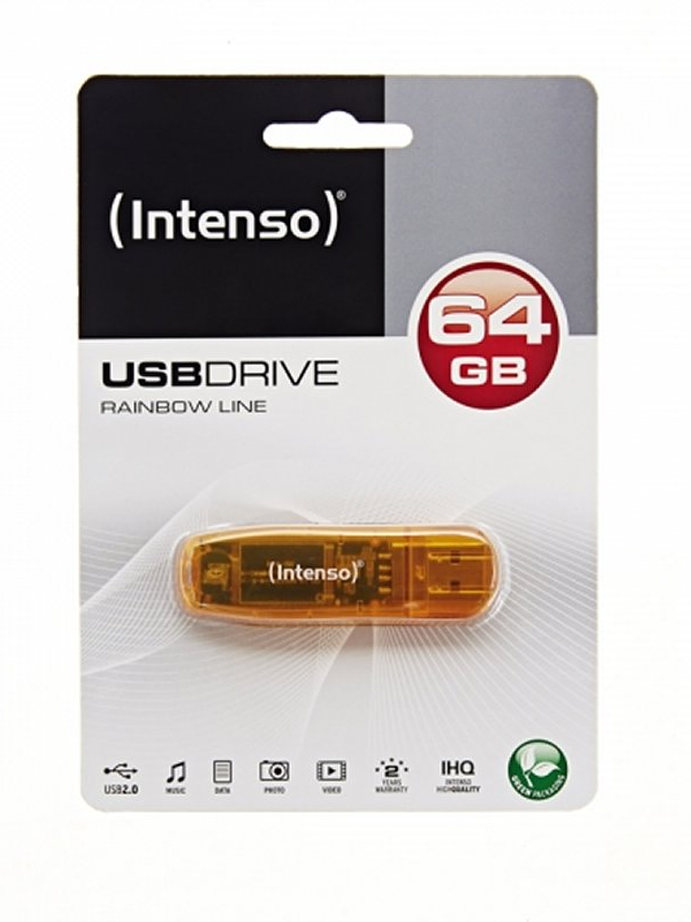 Intenso 3502490 Lápiz USB 2.0 Rainbow 64GB Naranja 3