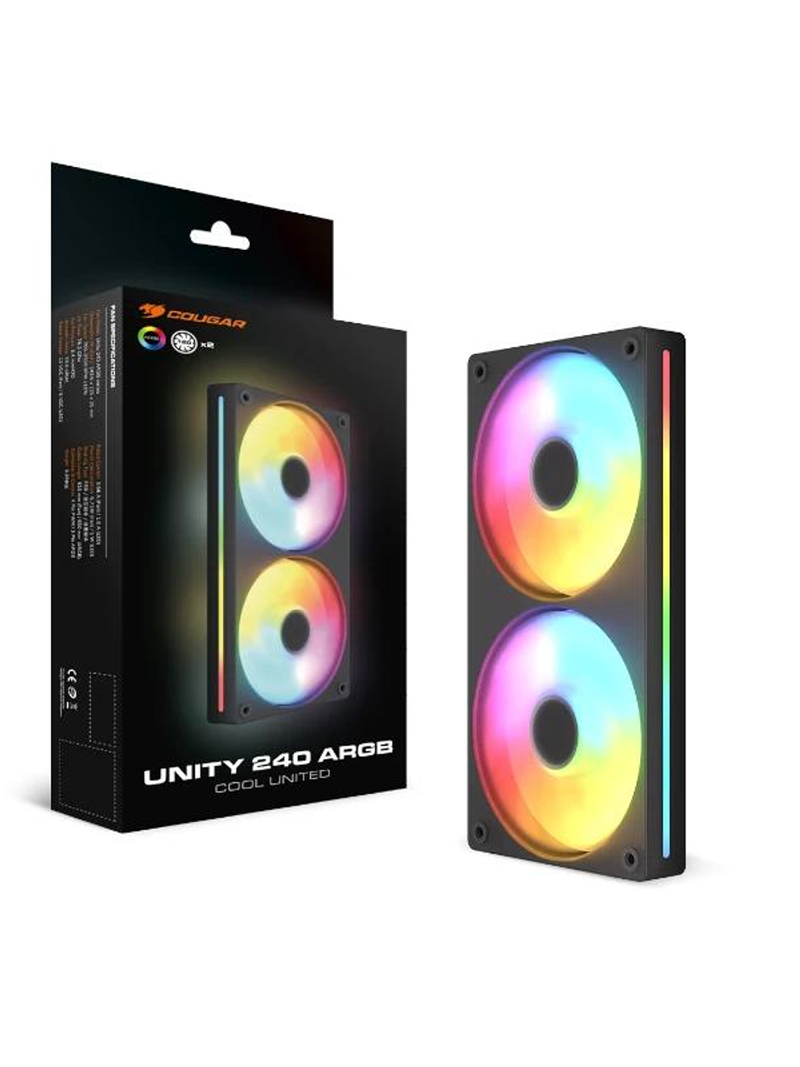 Cougar Ventilador UNITY240-FB Argb 12cm Black 4