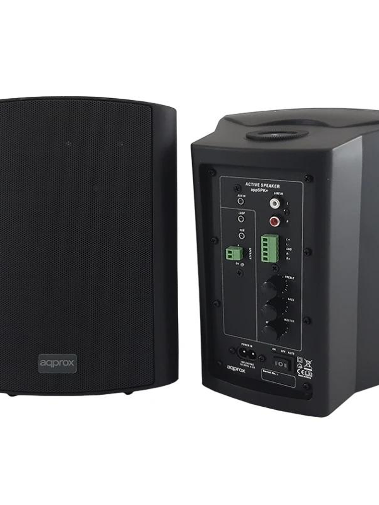 Approx Altavoces Pared Dig.2x30W kit de mont negro 3