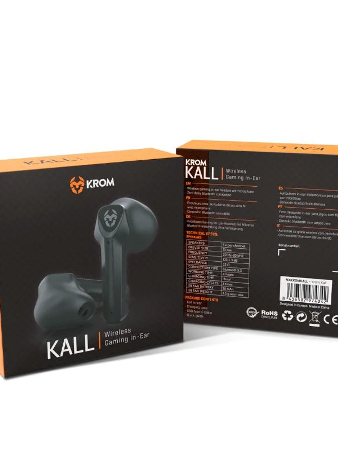 KROM KALL Auricular IN-EAR Gaming Wireless 4