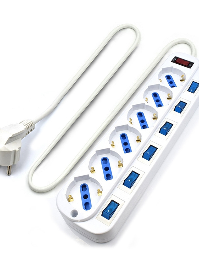 EWENT EW3932 Regleta 6 Tomas / 6 interruptor 1.5 m 1