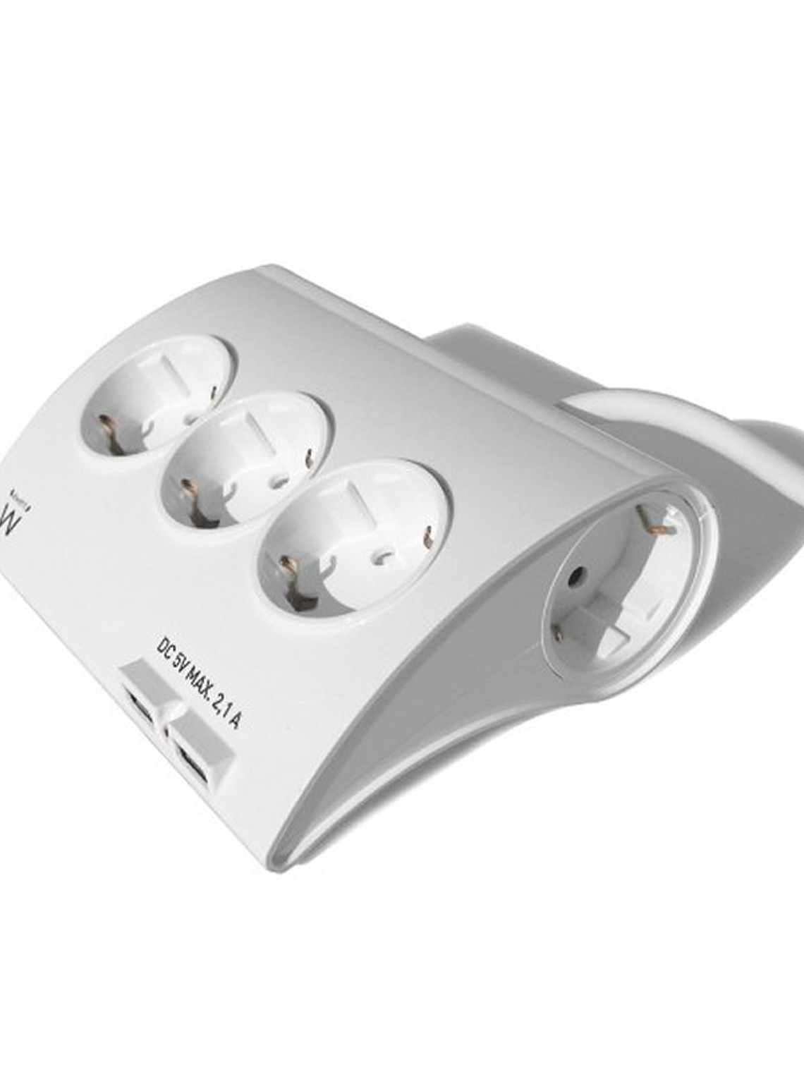 EWENT EW3935 Regleta 5 Schuko + 2 usb 2.1A 1