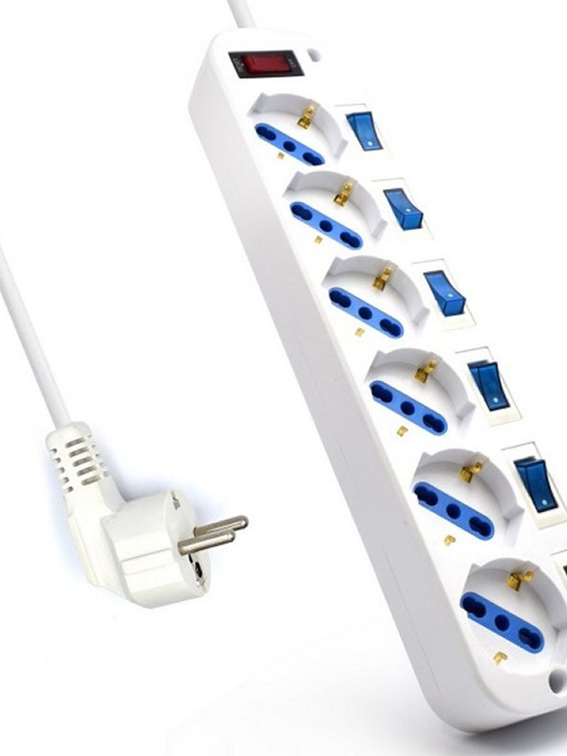 EWENT EW3932-5m Regleta 6 Tomas / 6 interruptor 5m 2