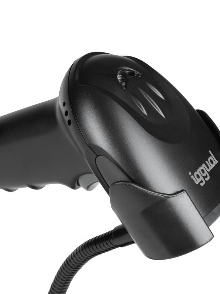 iggual Lector código barras 2D USB gatillo soporte 3