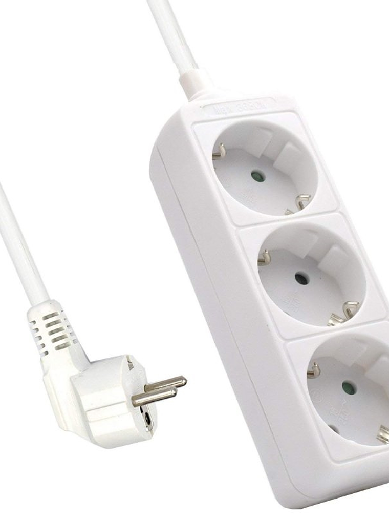 Ewent Ew3958 Regleta 3 tomas Blanco 1