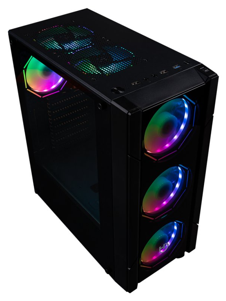 Hiditec Semitorre V30 PRO ARGB CRISTAL TEMPLADO 3