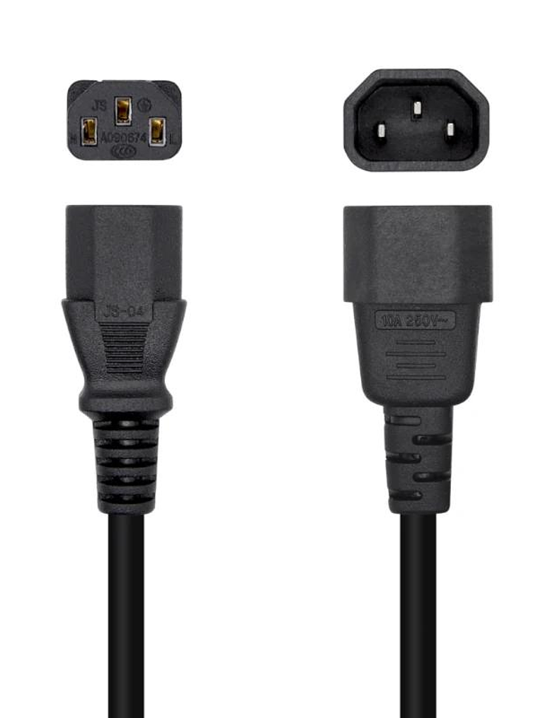 Aisens Cable alimentación C13/H-C14/M negro 1.5m 2