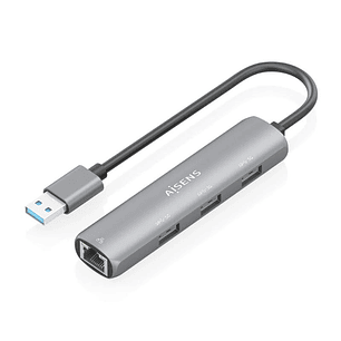 Aisens USB-A 3.0 Dock a RJ45 Hub 3xUSB-A 15cm