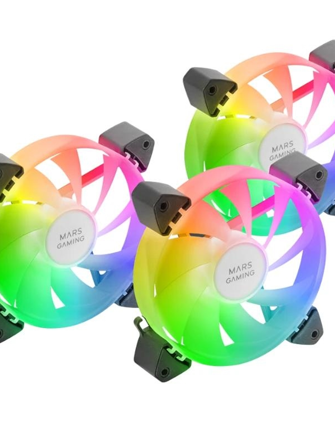 MARS GAMING Ventilador MF3A 120MM 3IN1 ARGB Negro 1