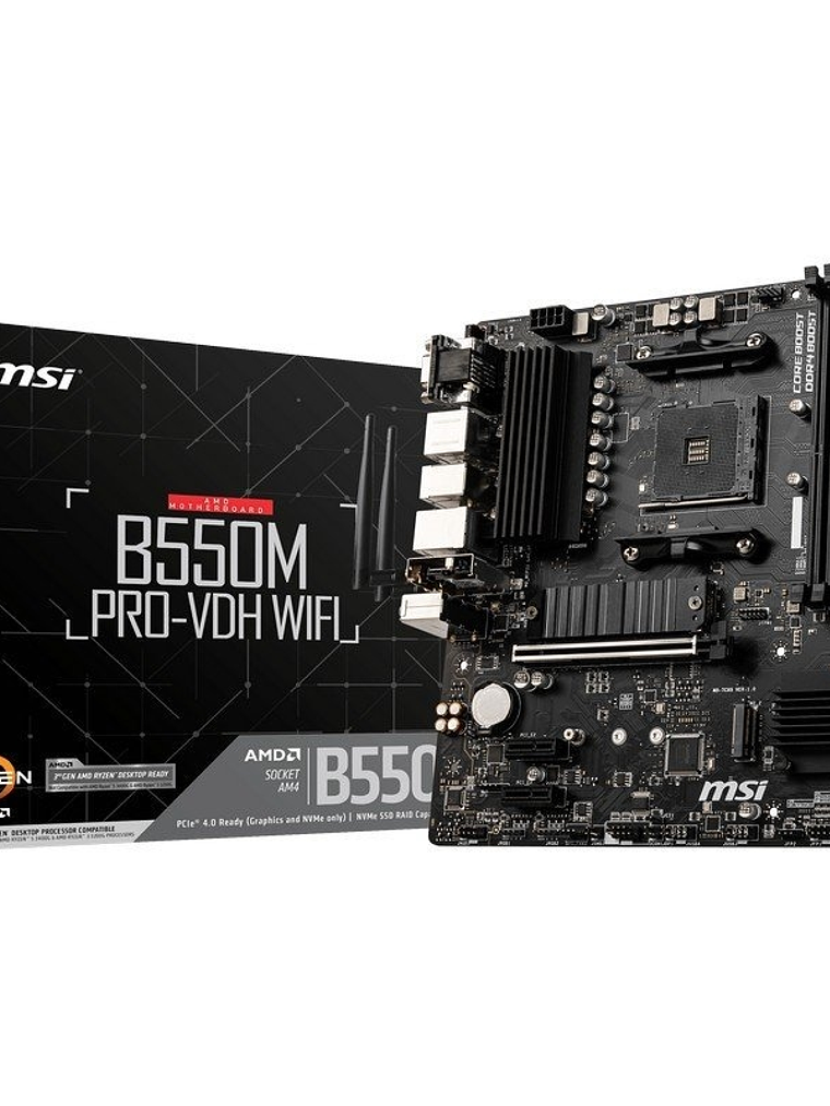 MSI Placa Base B550M PRO-VDH WIFI mATX AM4 1