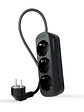 Nanocable Regleta de Enchufes 3 Tomas 1.4 m Negro - Miniatura 1
