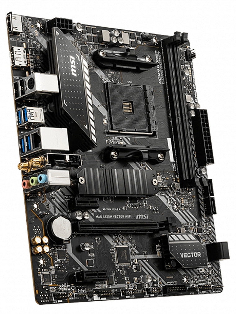 MSI Placa Base MAG A520M VECTOR WIFI mATX AM4 3
