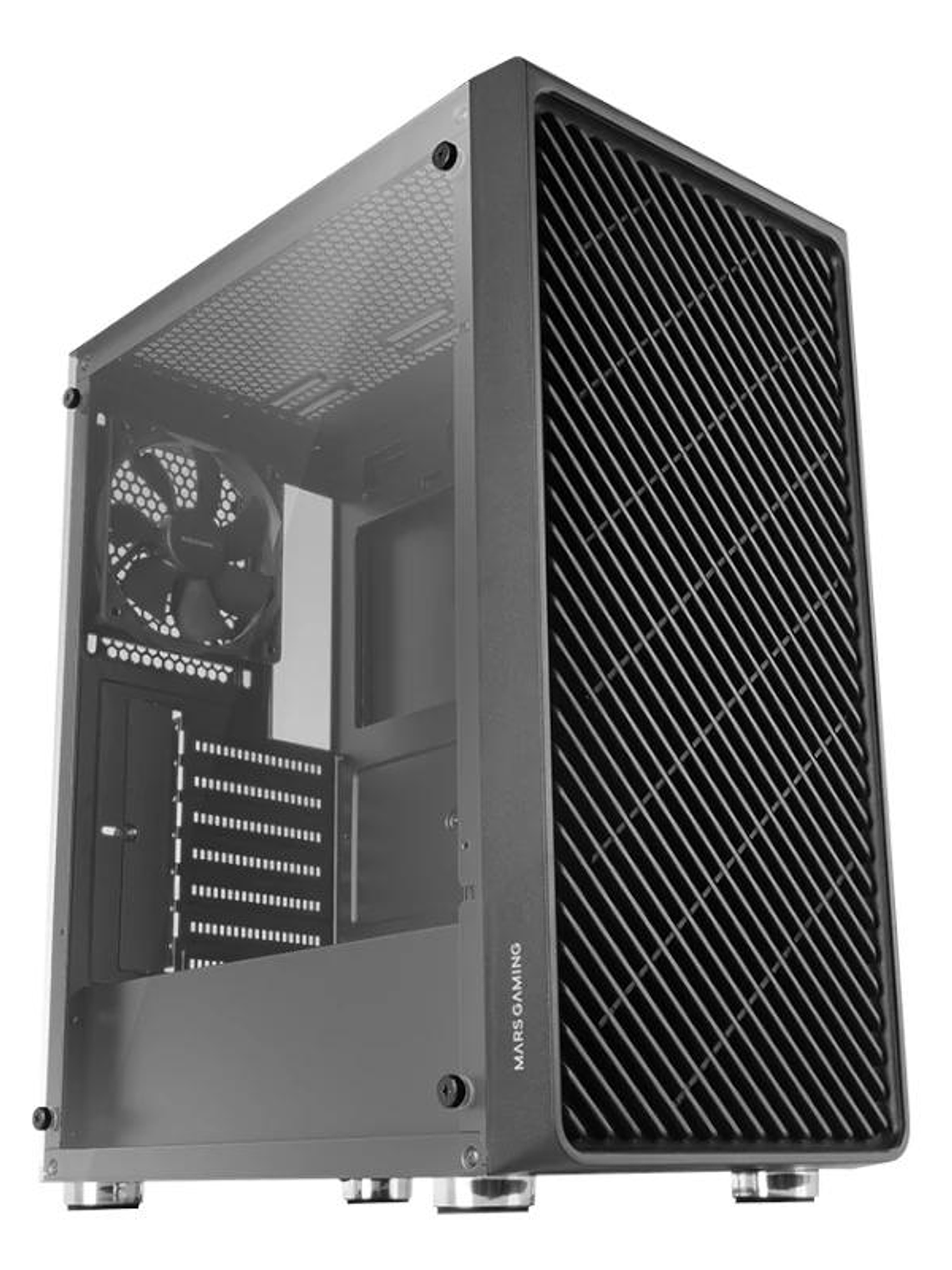 MARS GAMING Semitorre Atx 4X12CM Negro 1