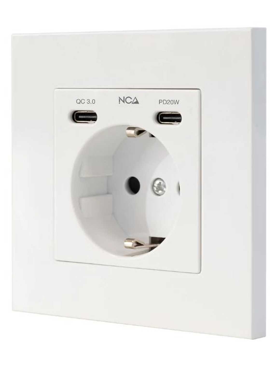 Nanocable Base Pared toma SCHUKO 2USB Max .2.4A 1