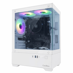 Coolbox Caja Gaming MATX GM200 V.Lite ARGB S.FTE B