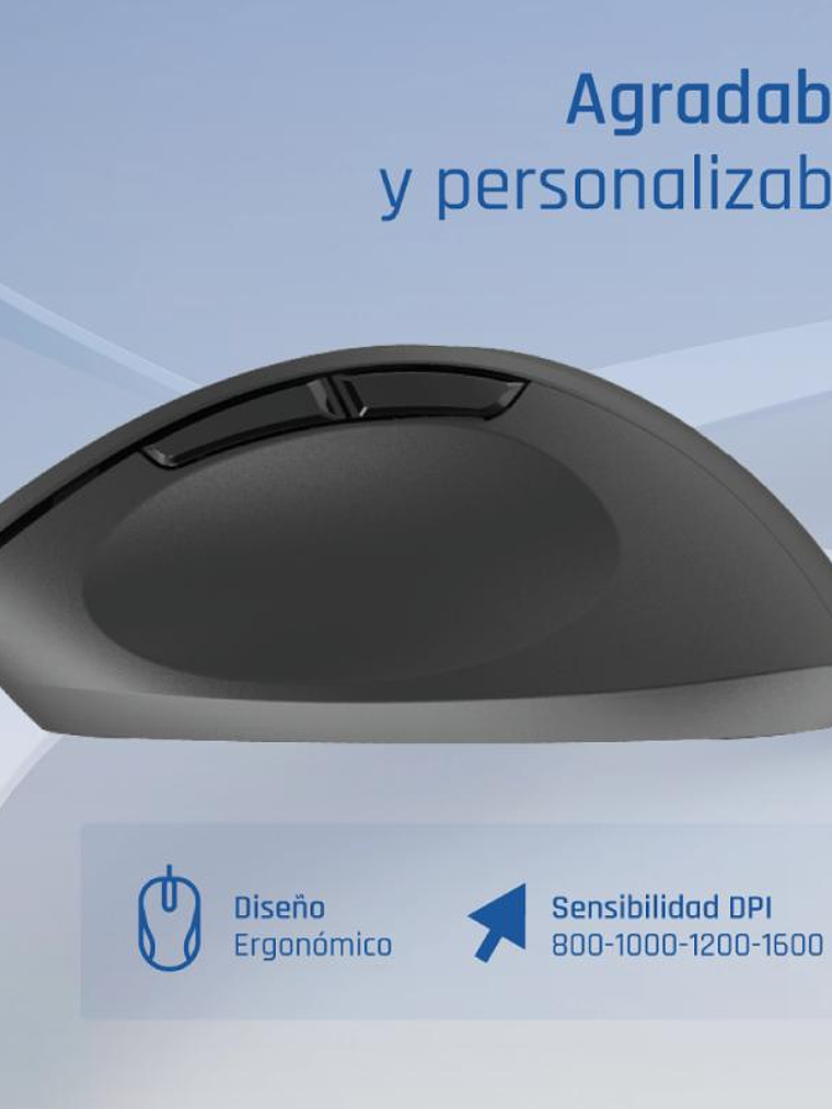 iggual Ratón inalámbrico ERGO-SILENT-6D 1600DPI 2