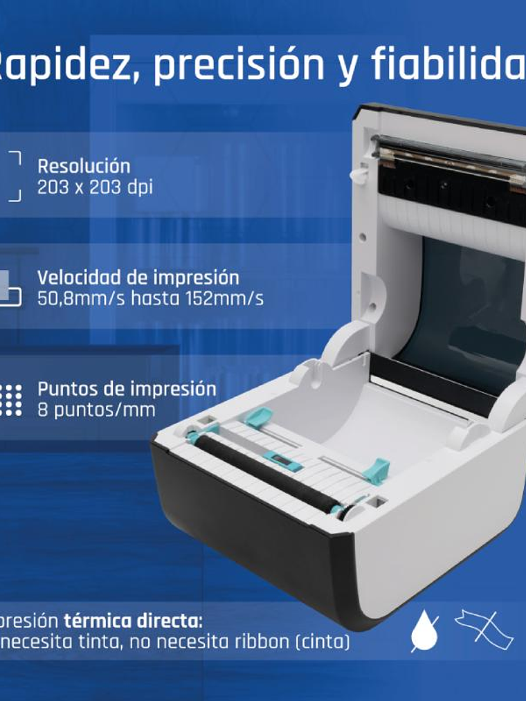 iggual Impresora etiquetas envíos 4X6 USB+Bluetoot 1