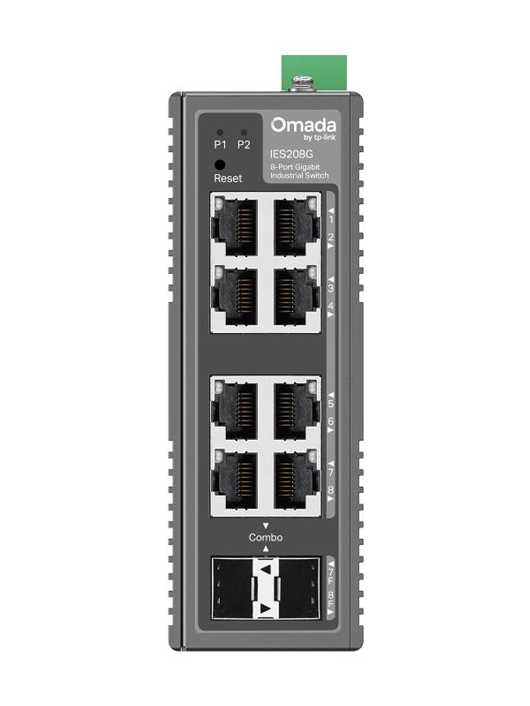 TP-Link IES208G Switch Industrial 6xG 1xSFP 2xCom 2