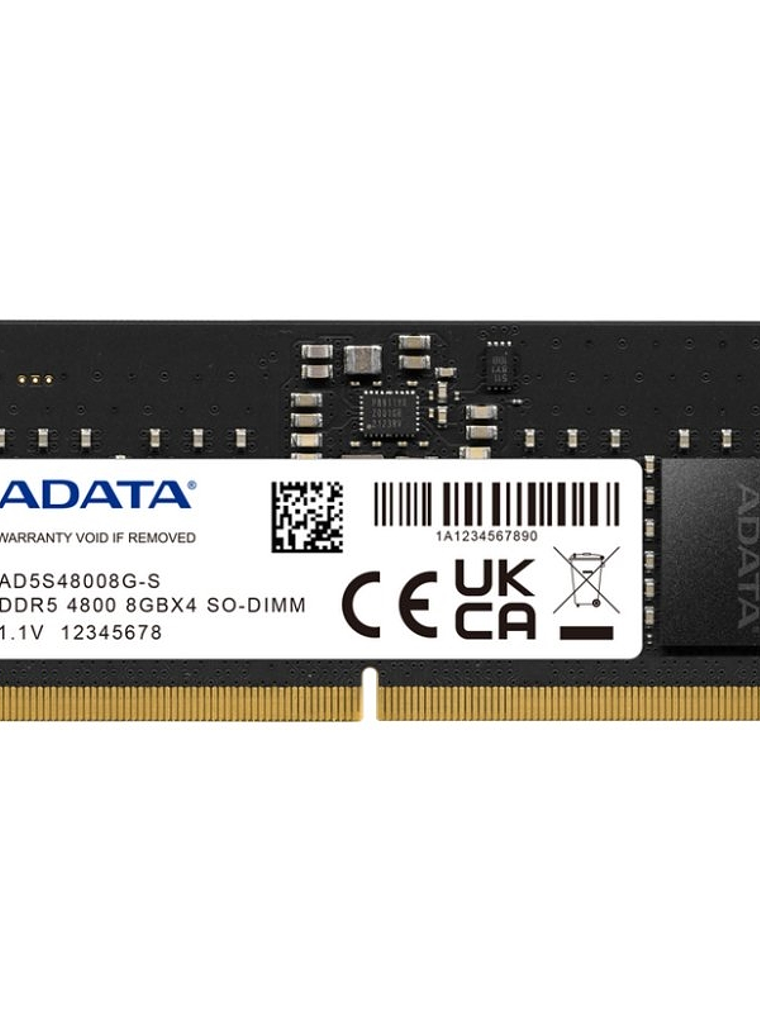 ADATA RAM AD5S48008G-S SO DIMM 8GB 4800Mhz DDR5 1