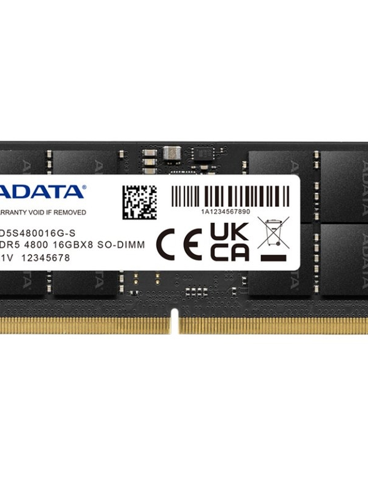 ADATA RAM AD5S480016G-S SO DIMM 16GB 4800Mhz DDR5 1