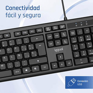 iggual Teclado USB estándar CK-OFFICE-105T negro