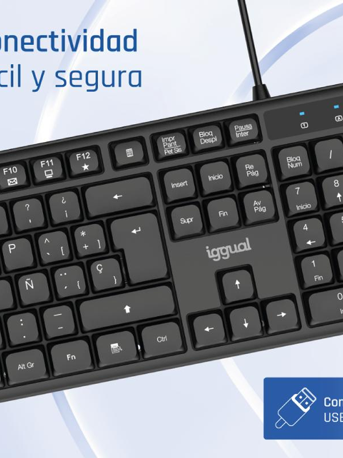 iggual Teclado USB estándar CK-SILENT-105T negro 2