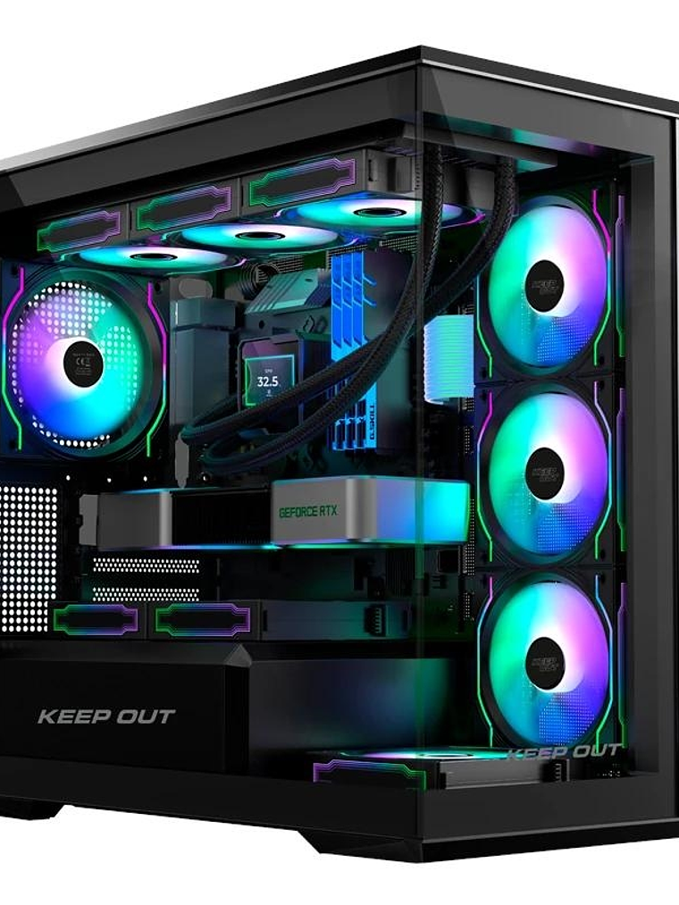 Keep Out Caja M-atx XC-905 Pro+ 4FANS HUB C 3x2 1