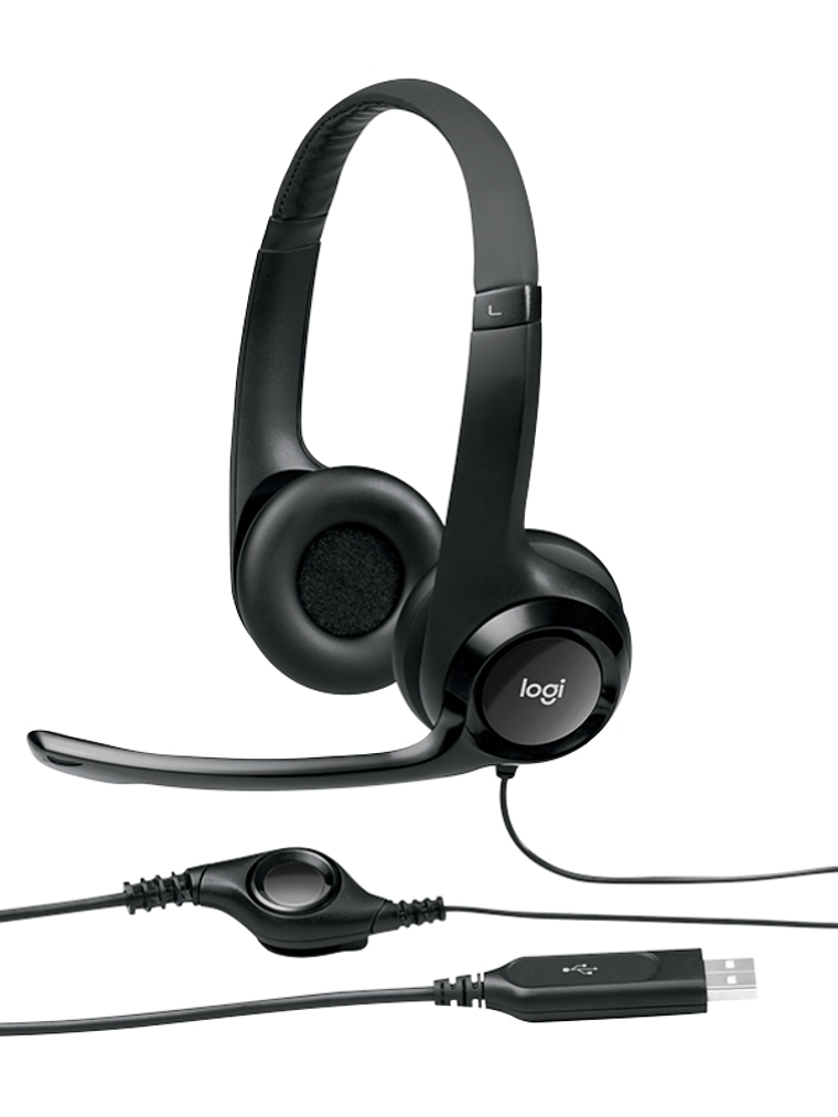 Logitech Auricular+Mic H390 USB Negro 4